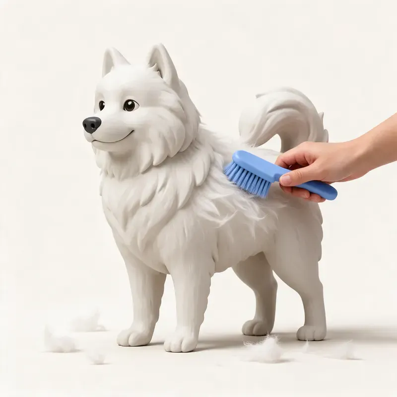 Samoyedo: cuidado de su pelo (ilustración)