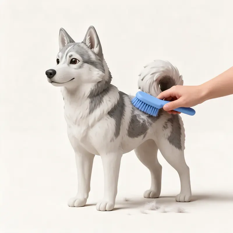 Laika de Siberia occidental: cuidado de su pelo (ilustración)