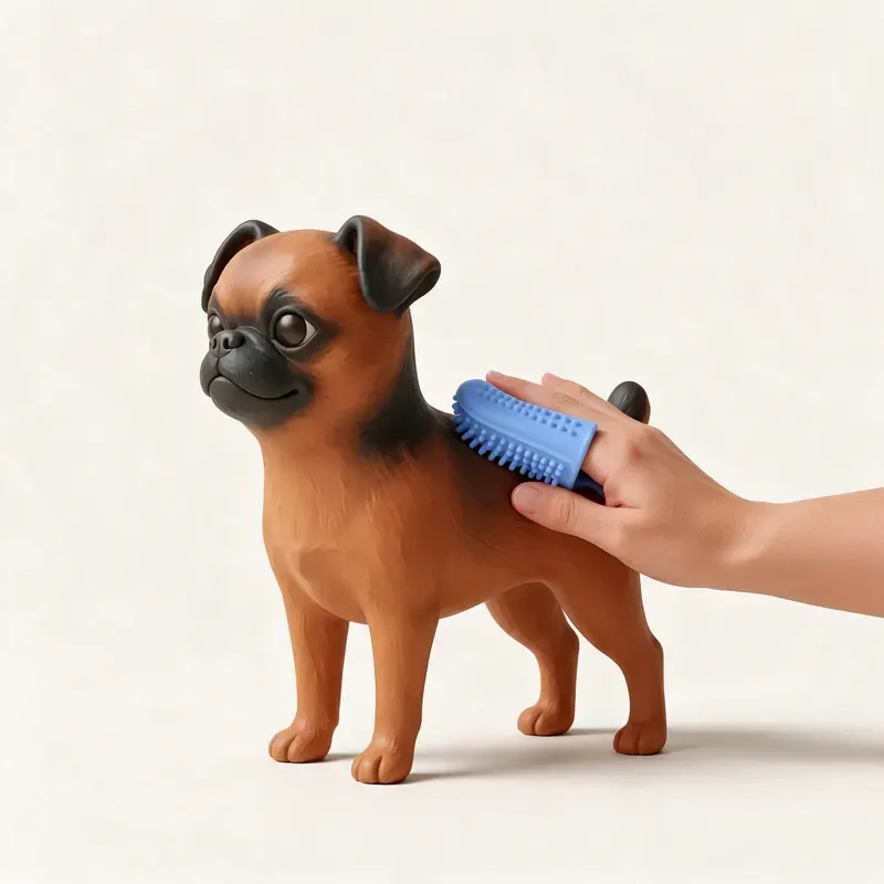 Pequeño brabanzón: cuidado de su pelo (ilustración)