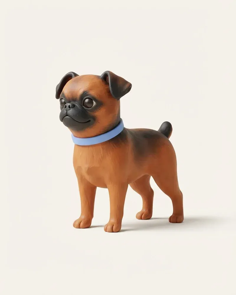 Ilustración 3D de un pequeño brabanzón