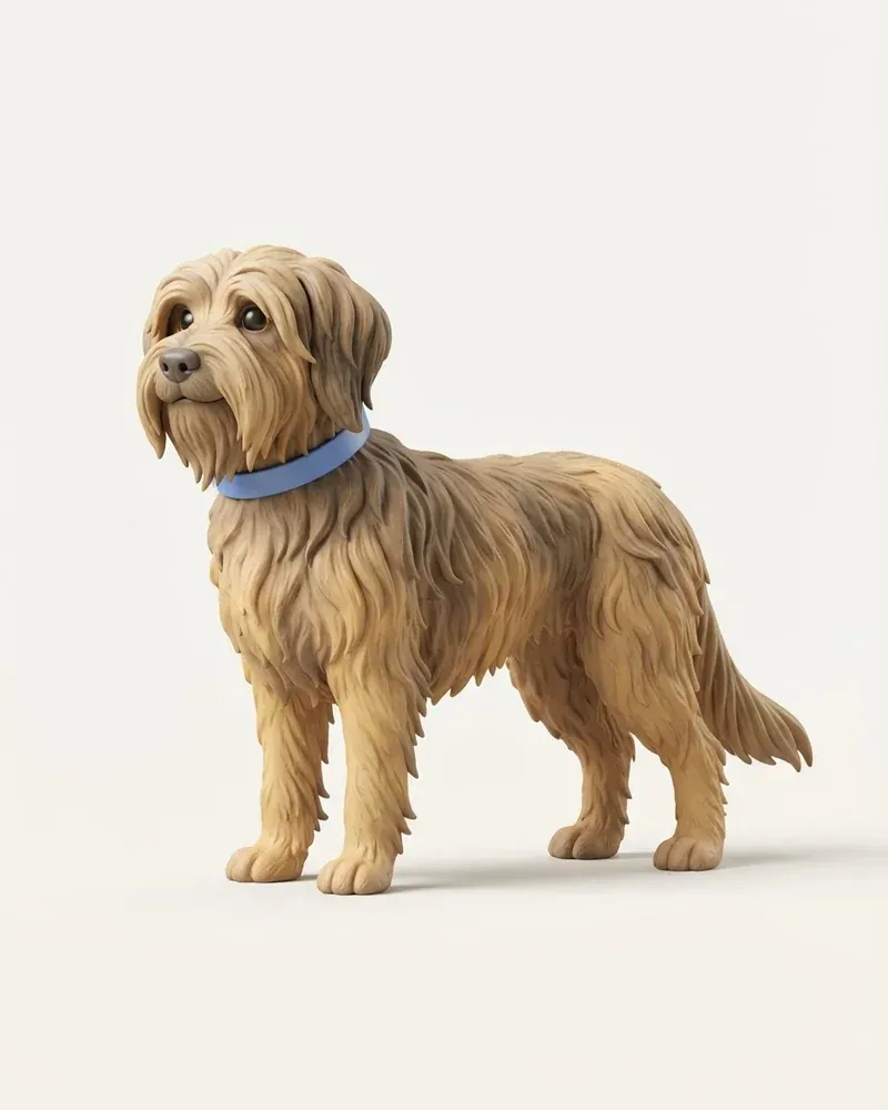 Ilustración 3D de un perro de la sierra de aires