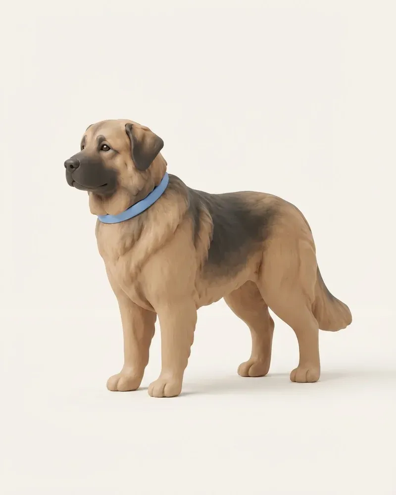 Ilustración 3D de un perro de la sierra de la estrela