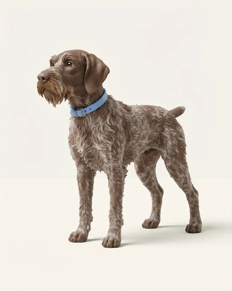 Ilustración 3D de un perro de muestra alemán de pelo cerdoso