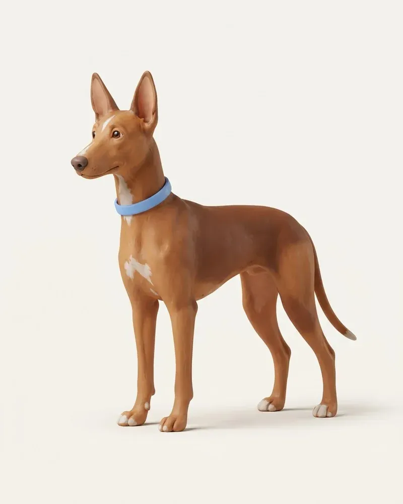 Ilustración 3D de un perro del faraón