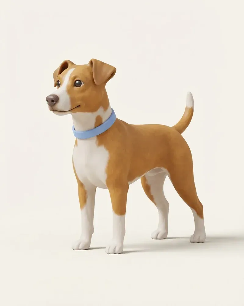 Ilustración 3D de un pinscher austriaco