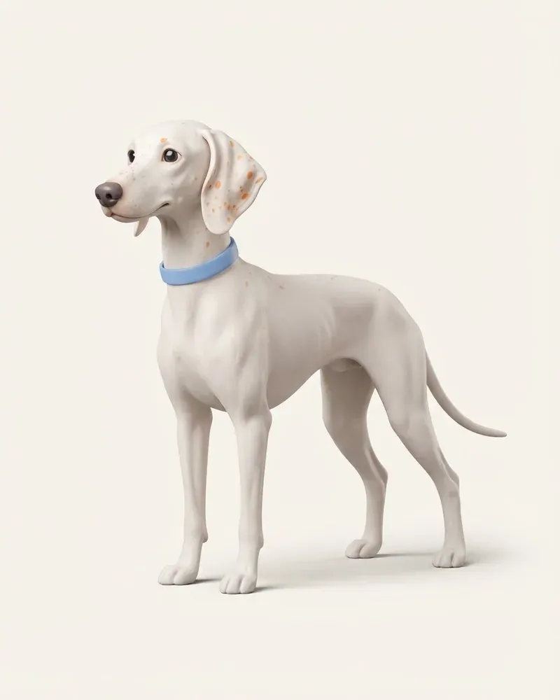 Ilustración 3D de un porcelaine