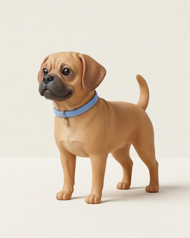 Ilustración 3D de un puggle