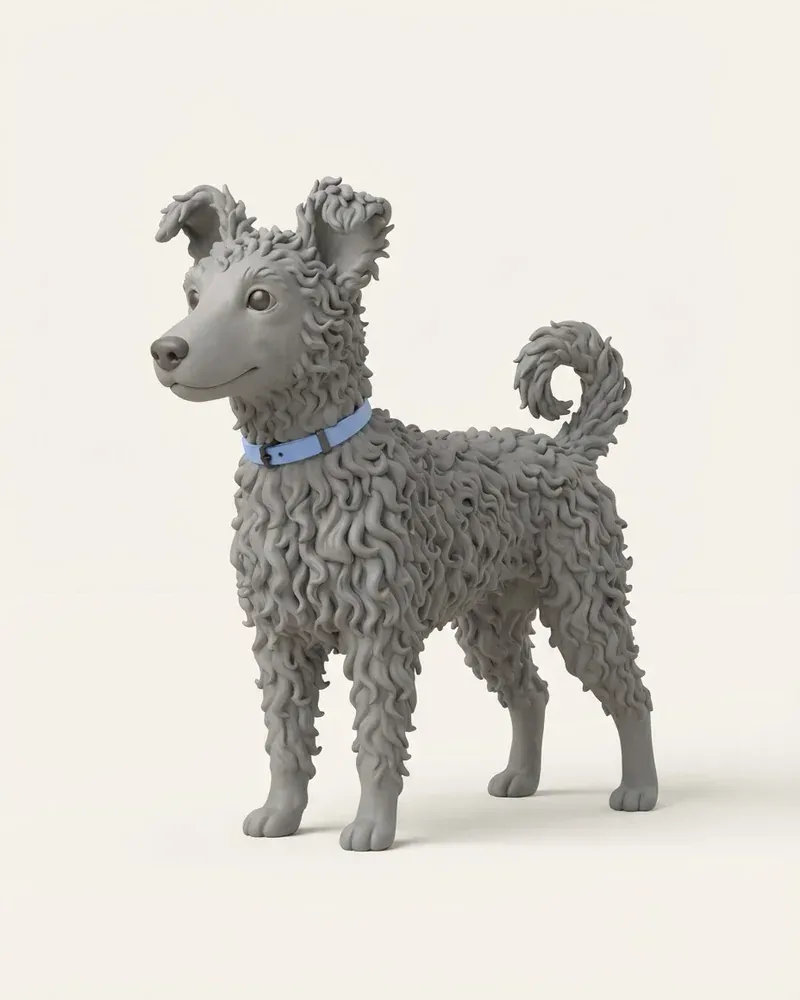 Ilustración 3D de un pumi