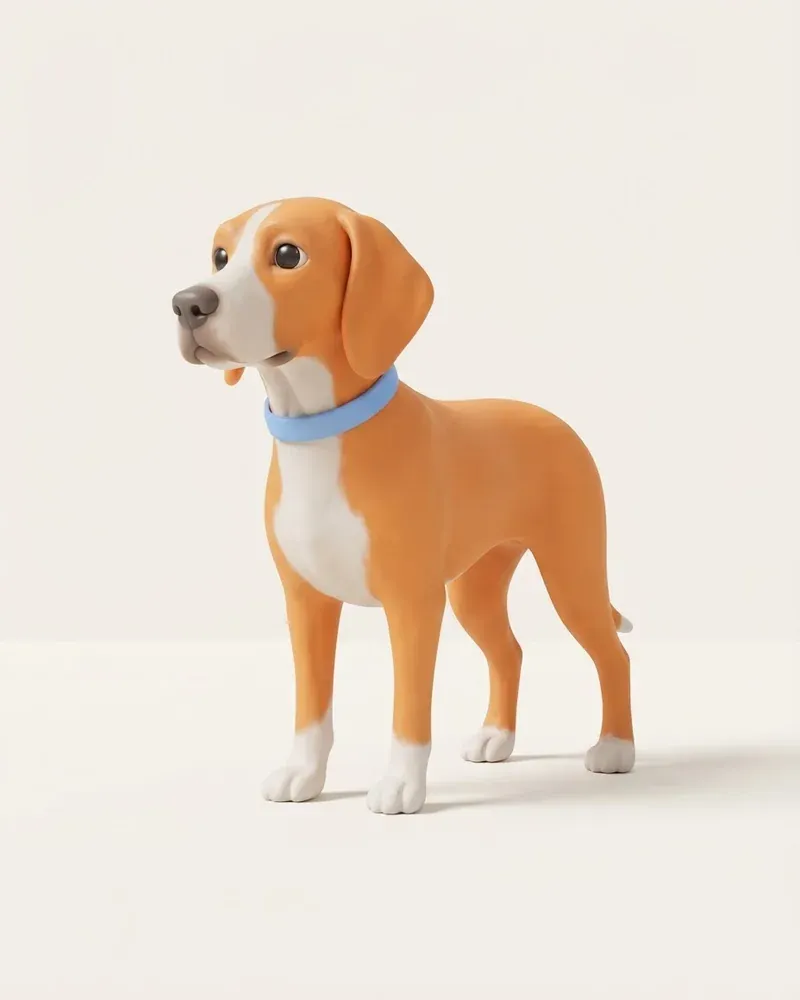 Ilustración 3D de un sabueso de maremma