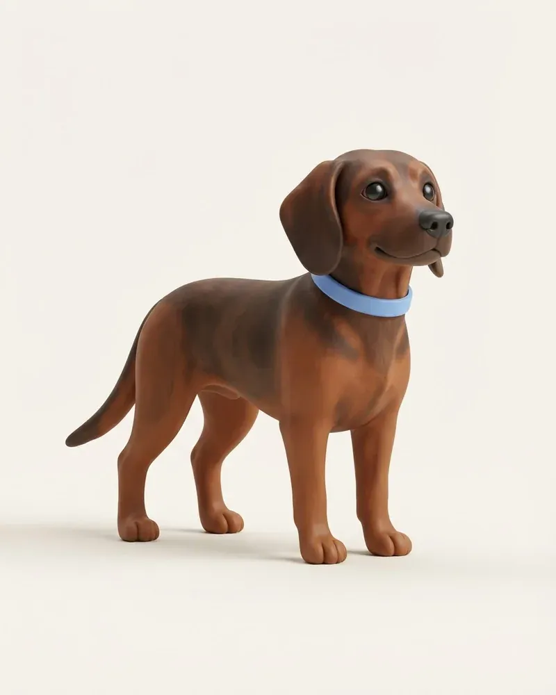 Ilustración 3D de un sabueso de montaña de baviera