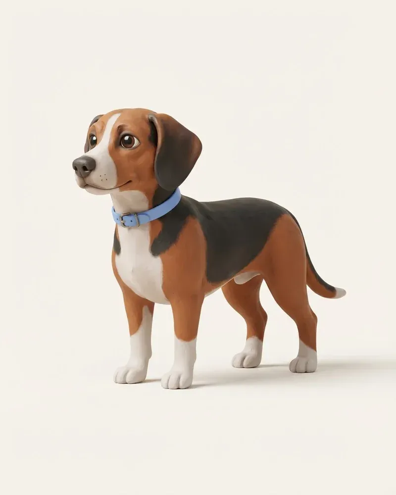 Ilustración 3D de un sabueso del tirol