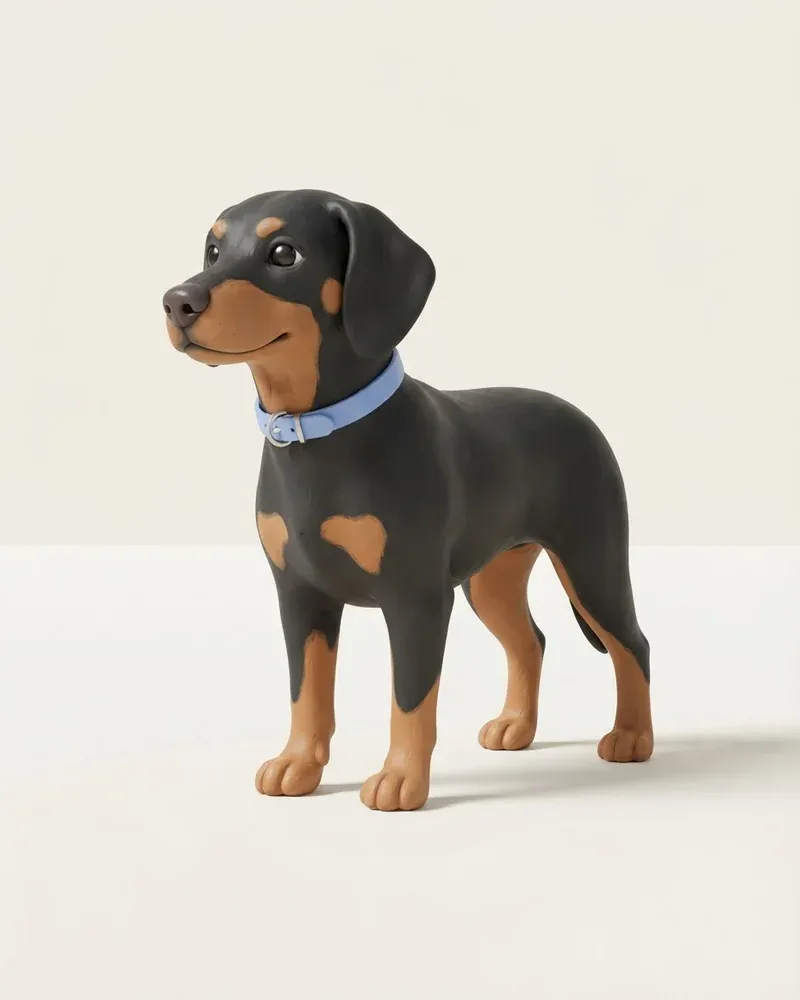 Ilustración 3D de un sabueso eslovaco