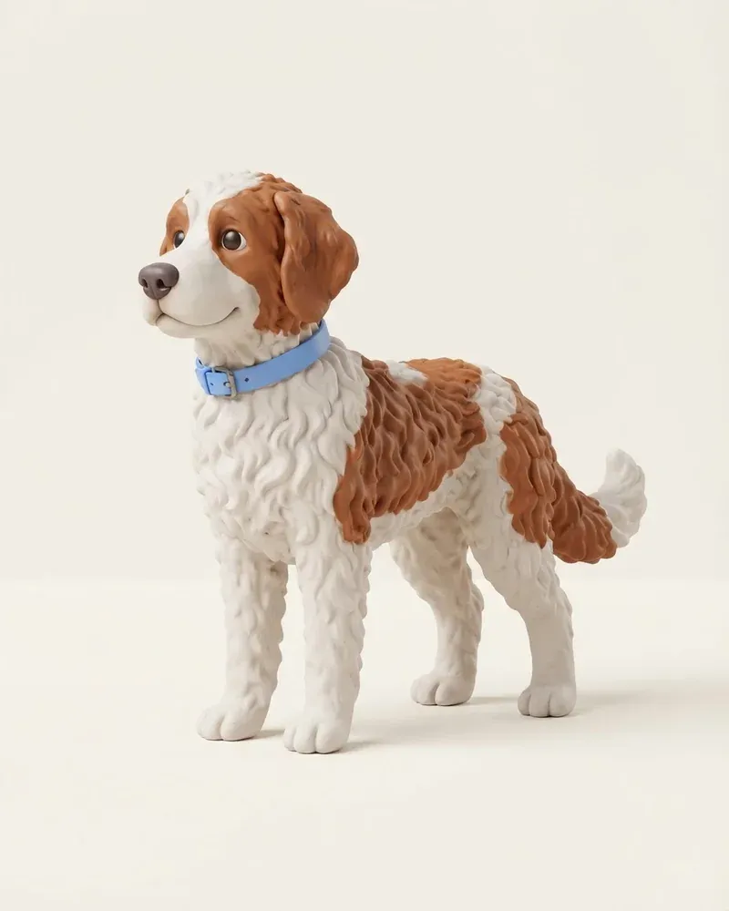 Ilustración 3D de un saint berdoodle