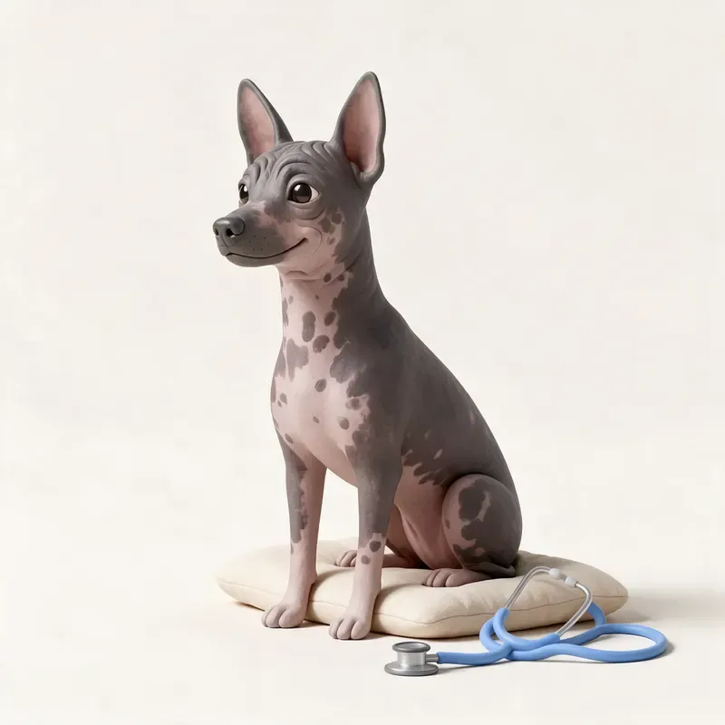 Perro sin pelo del Perú: tranquilo y sano (ilustración)