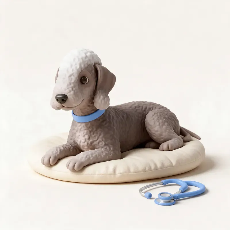 Bedlington terrier: tranquilo y sano (ilustración)