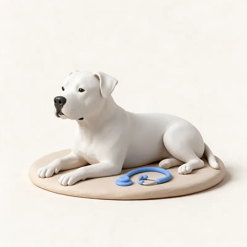 Dogo argentino: tranquilo y sano (ilustración)