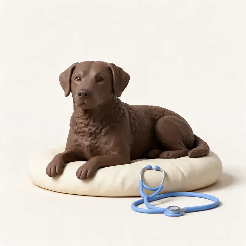 Chesapeake Bay retriever: tranquilo y sano (ilustración)