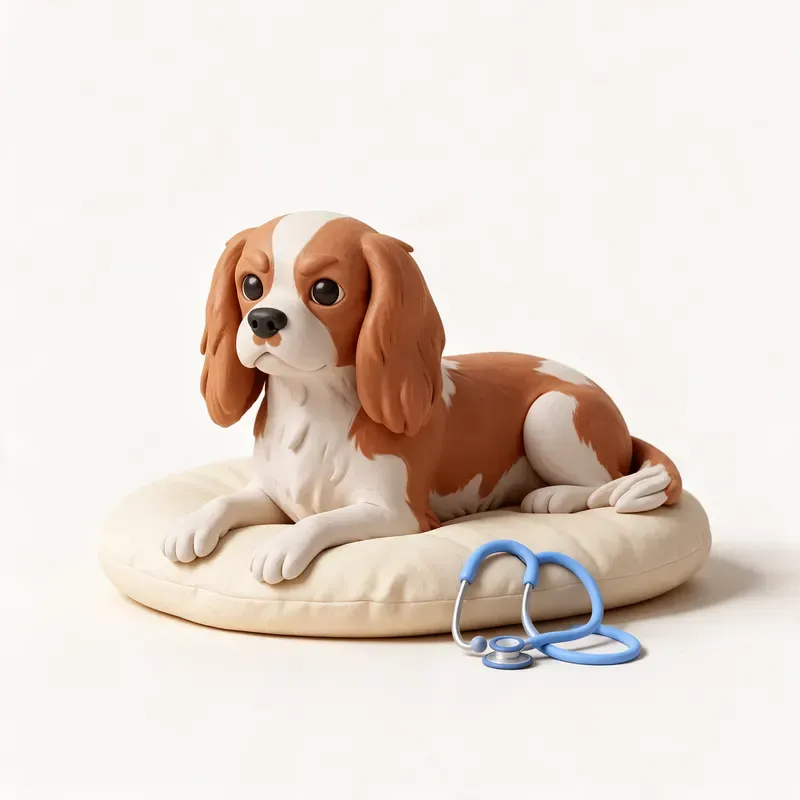 Cavalier King Charles spaniel: tranquilo y sano (ilustración)