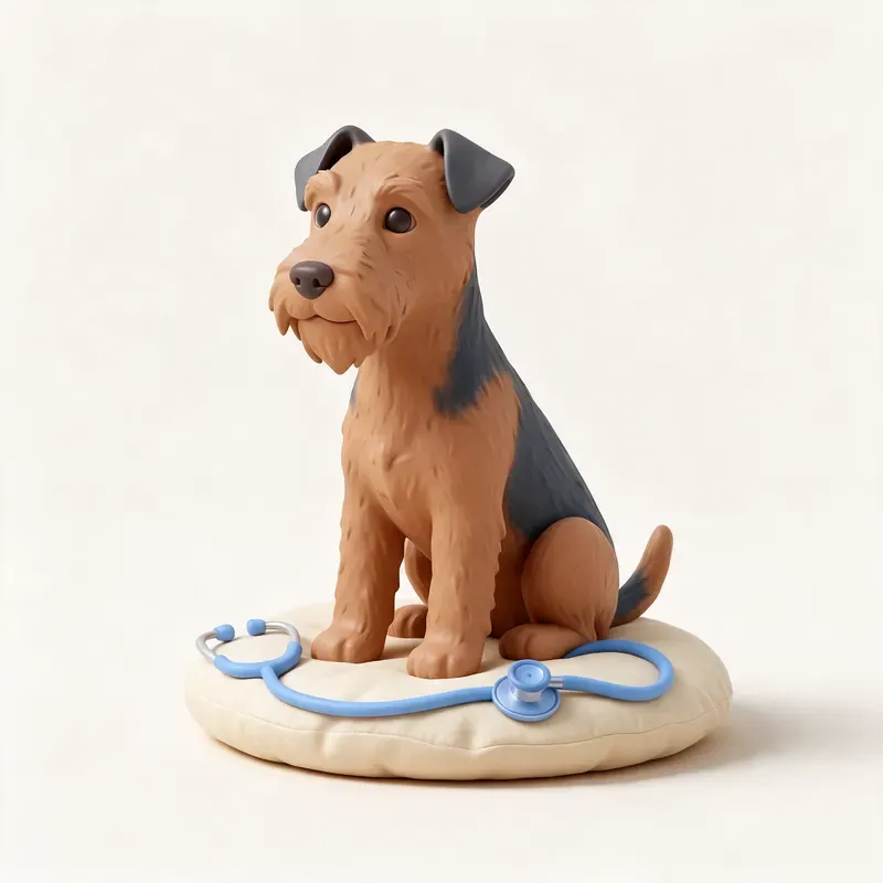 Lakeland terrier: tranquilo y sano (ilustración)