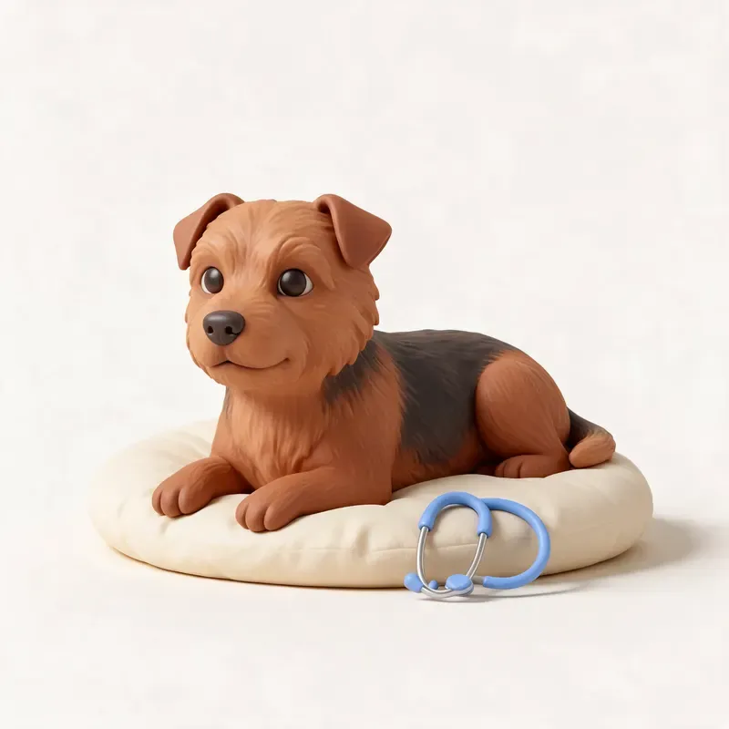 Norfolk terrier: tranquilo y sano (ilustración)