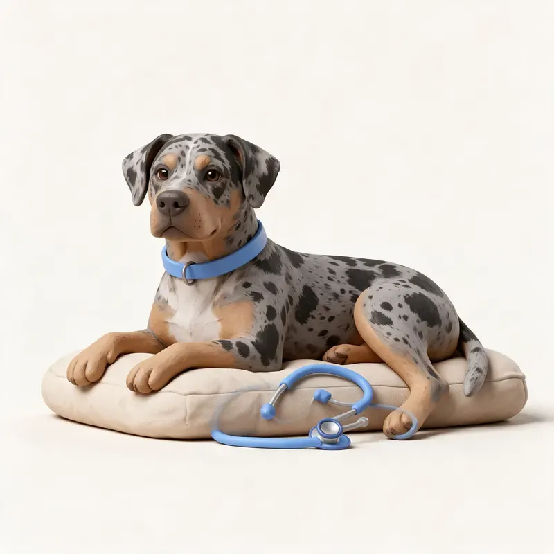 Catahoula Leopard Dog: tranquilo y sano (ilustración)