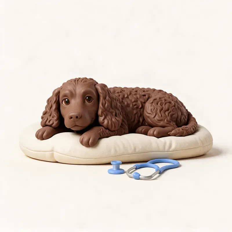 Spaniel de agua americano: tranquilo y sano (ilustración)