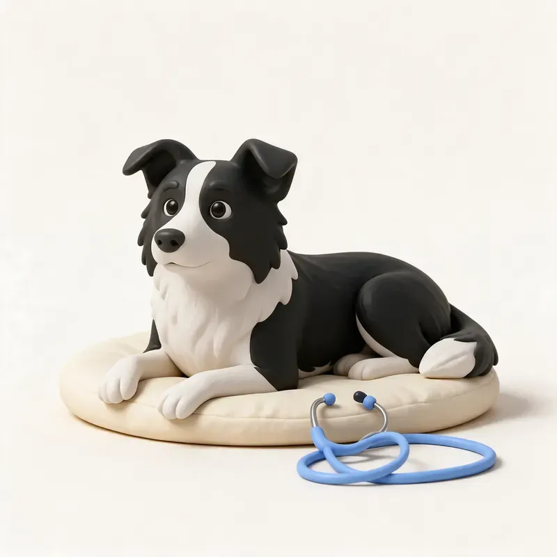 Border collie: tranquilo y sano (ilustración)