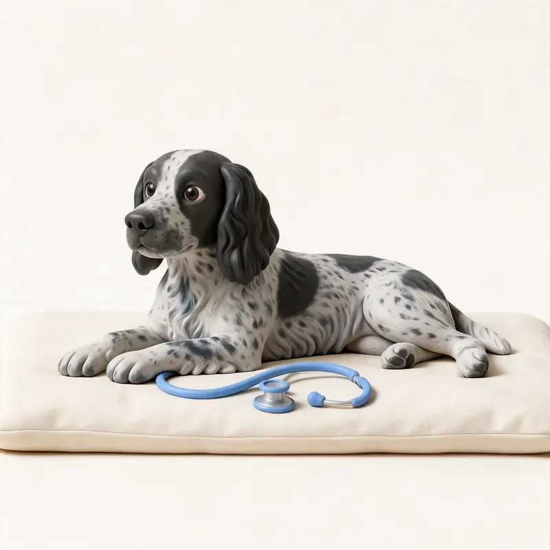Spaniel azul de Picardía: tranquilo y sano (ilustración)