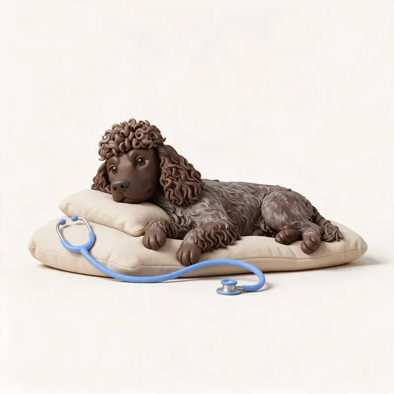 Spaniel de Pont-Audemer: tranquilo y sano (ilustración)