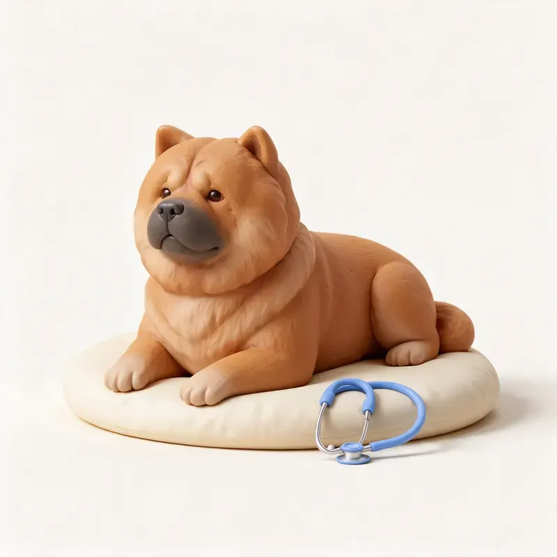 Chow chow: tranquilo y sano (ilustración)