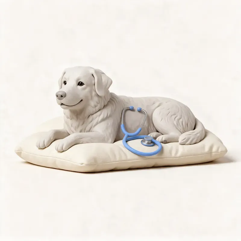 Kuvasz: tranquilo y sano (ilustración)
