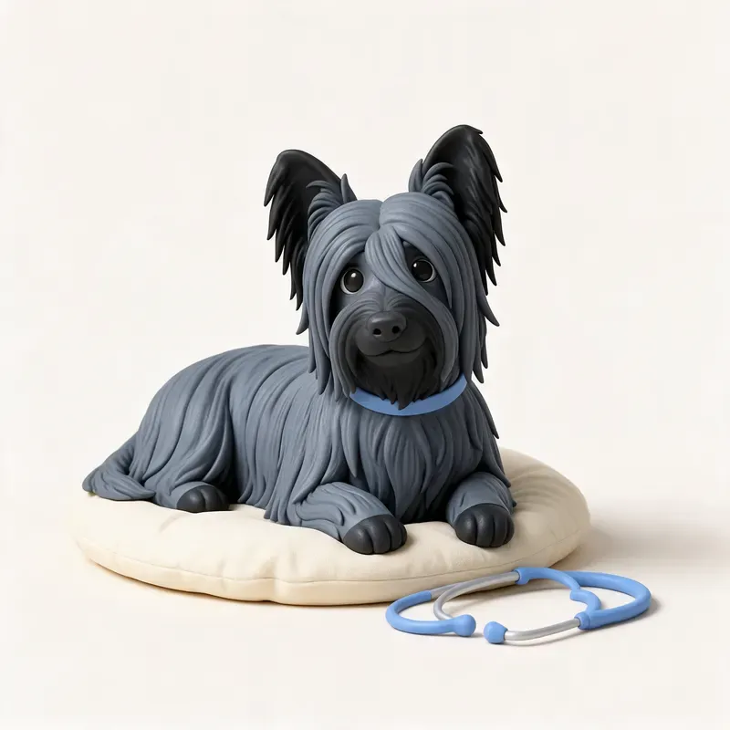 Skye terrier: tranquilo y sano (ilustración)