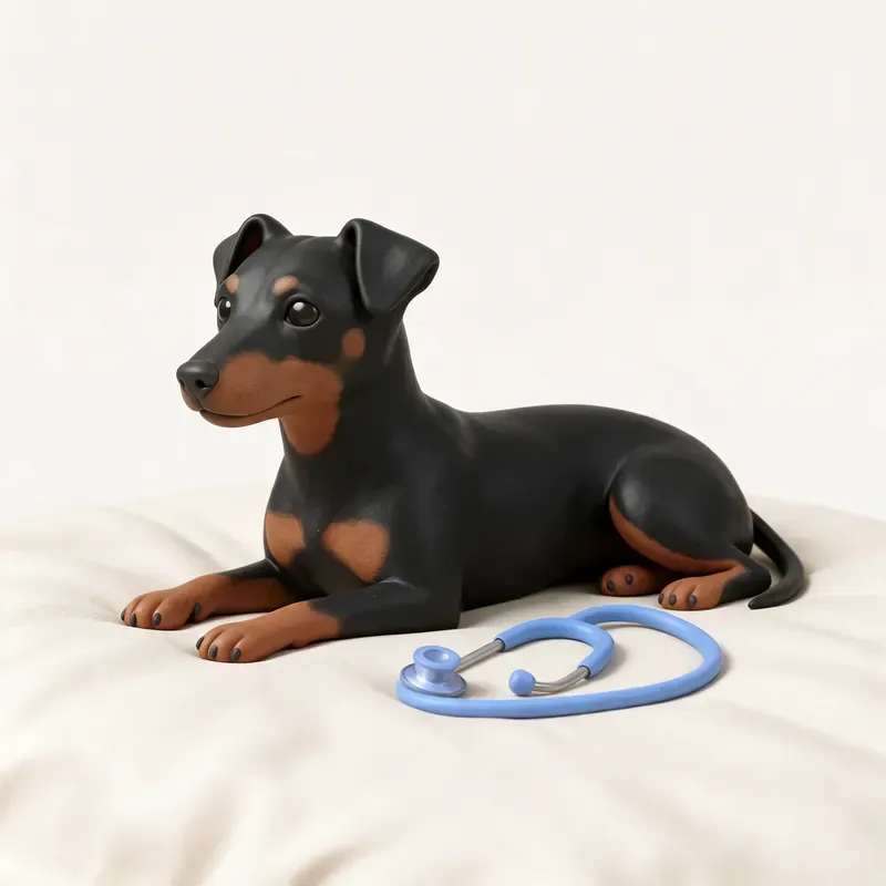 Manchester terrier: tranquilo y sano (ilustración)