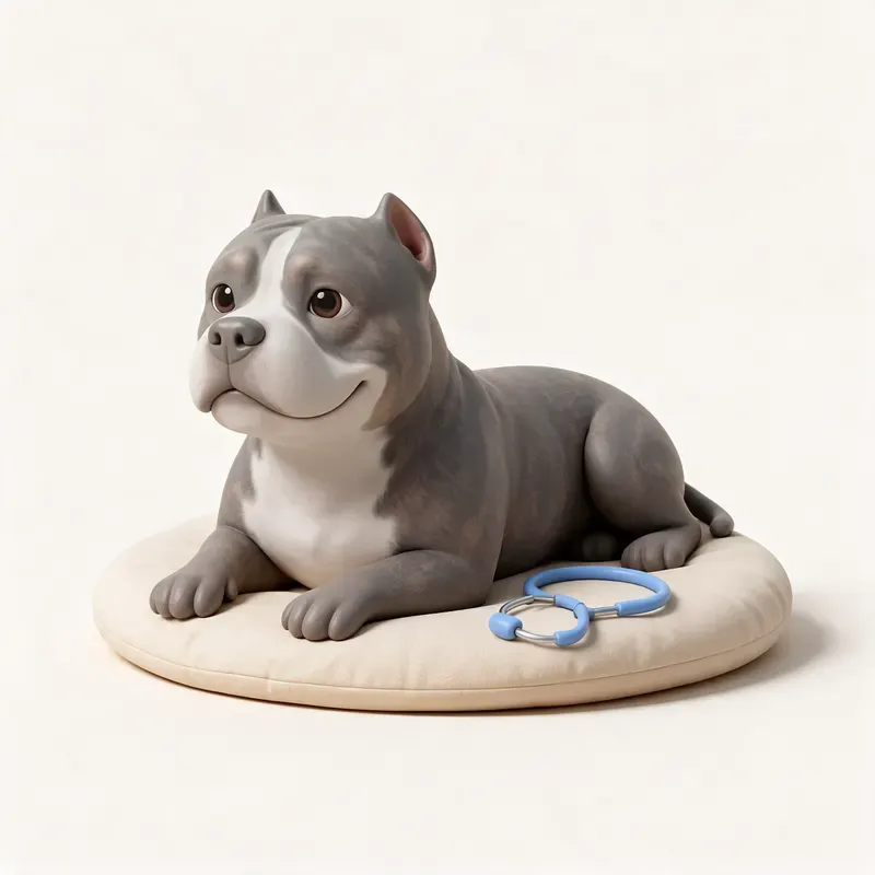 American bully: tranquilo y sano (ilustración)