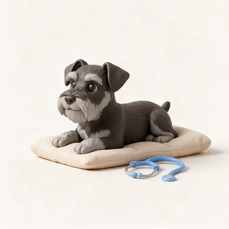Schnauzer miniatura: tranquilo y sano (ilustración)