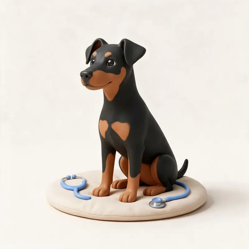 Pinscher alemán: tranquilo y sano (ilustración)