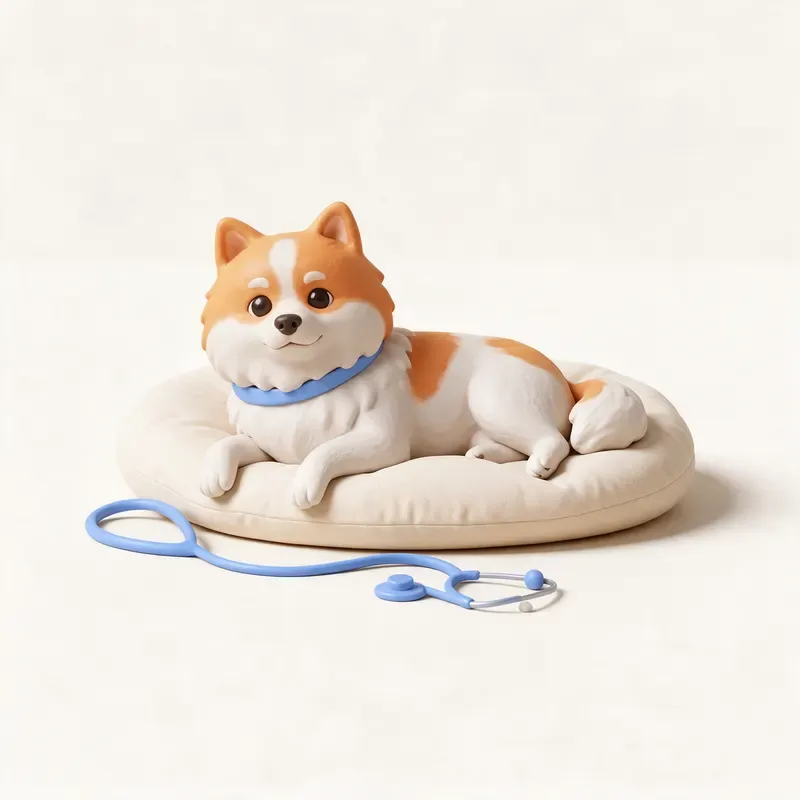Pomerania (Spitz enano): tranquilo y sano (ilustración)