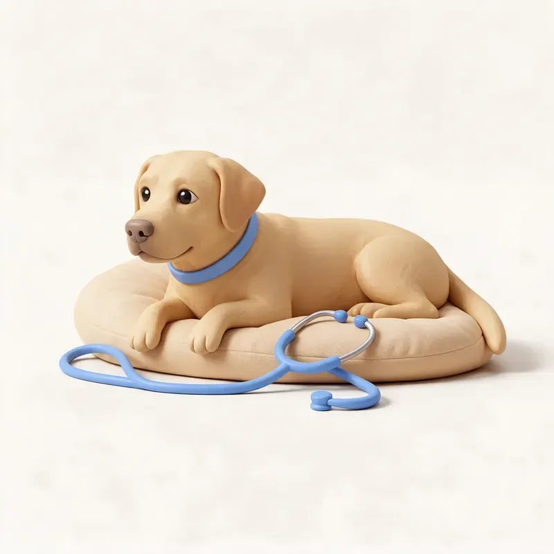 Labrador retriever: tranquilo y sano (ilustración)