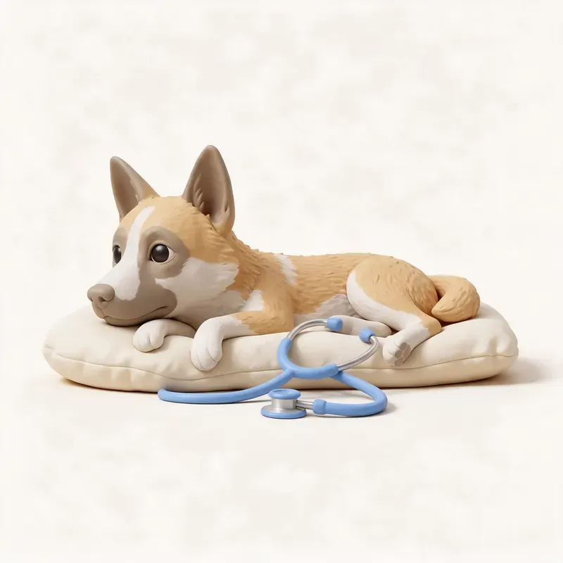 Perro de Canaán: tranquilo y sano (ilustración)