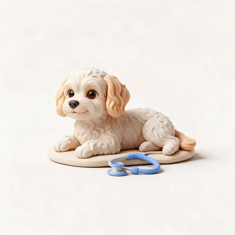 Maltipoo: tranquilo y sano (ilustración)