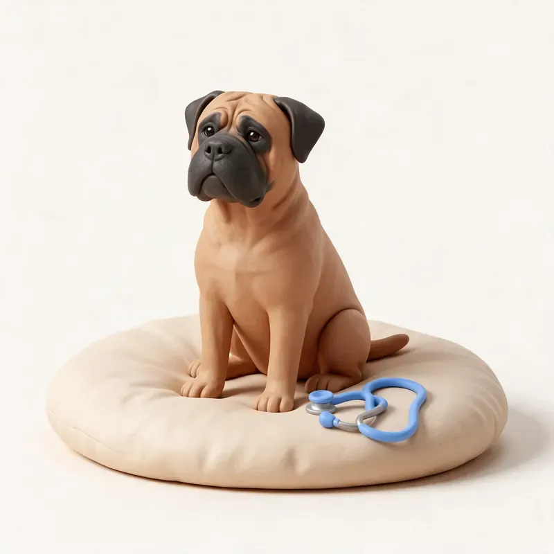 Bullmastiff: tranquilo y sano (ilustración)