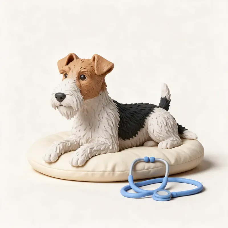 Fox terrier de pelo duro: tranquilo y sano (ilustración)