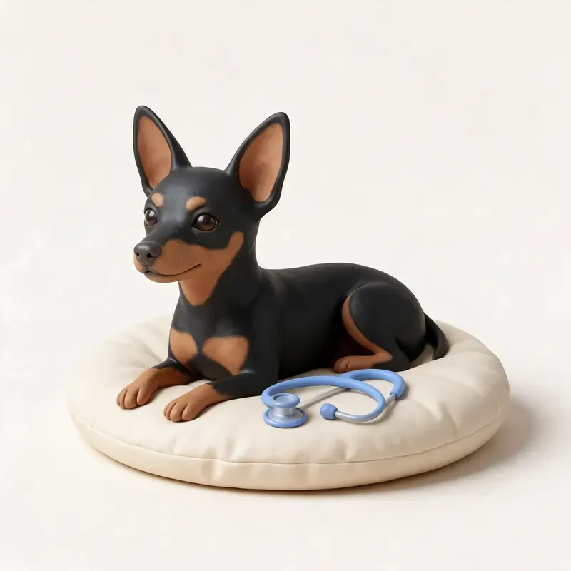 Toy terrier inglés: tranquilo y sano (ilustración)