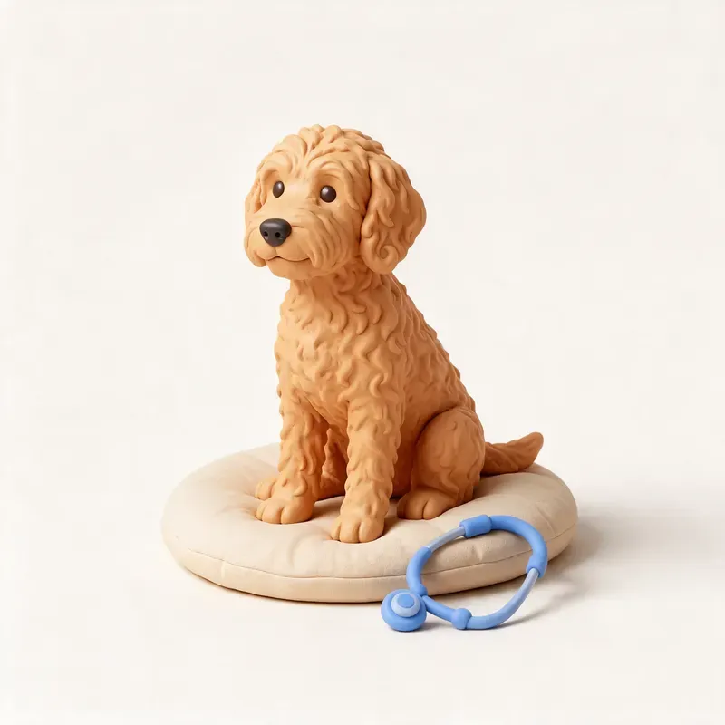 Labradoodle: tranquilo y sano (ilustración)