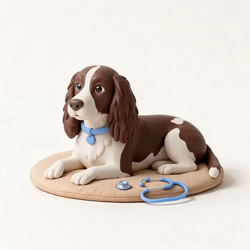 Springer spaniel inglés: tranquilo y sano (ilustración)