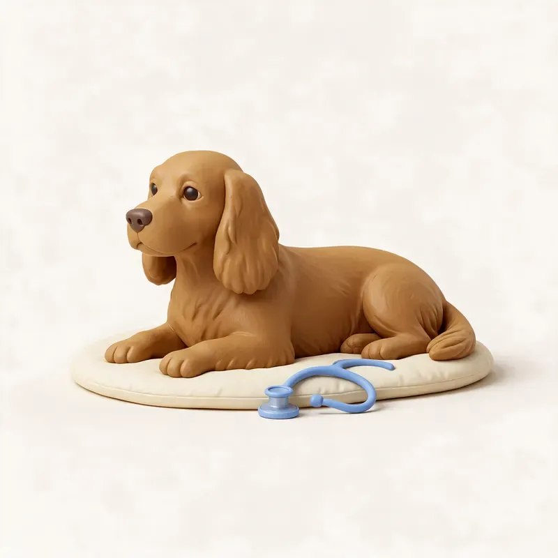 Sussex spaniel: tranquilo y sano (ilustración)