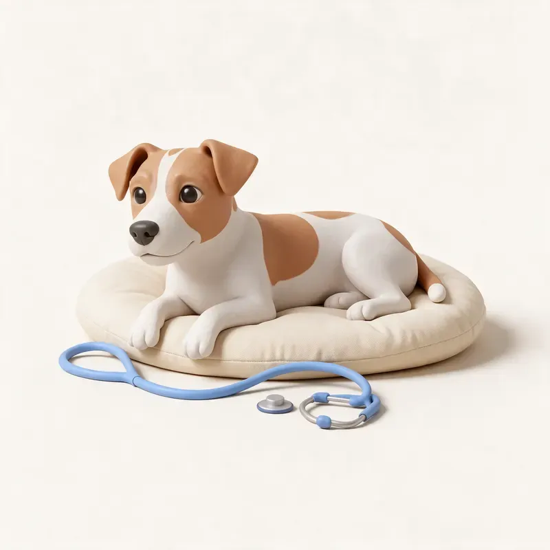 Parson Russell terrier: tranquilo y sano (ilustración)