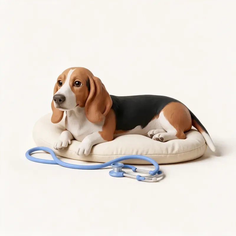 Basset artesiano de Normandía: tranquilo y sano (ilustración)