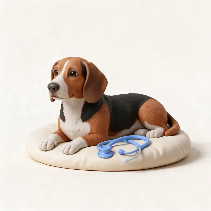 Basset de Westfalia: tranquilo y sano (ilustración)