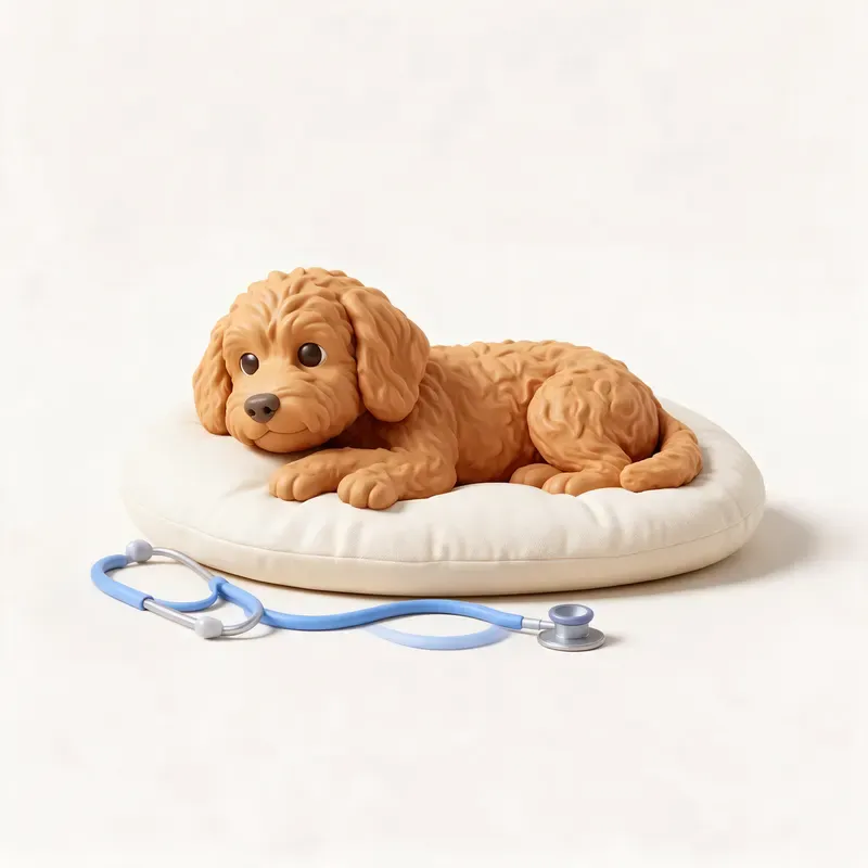 Miniature Goldendoodle: tranquilo y sano (ilustración)